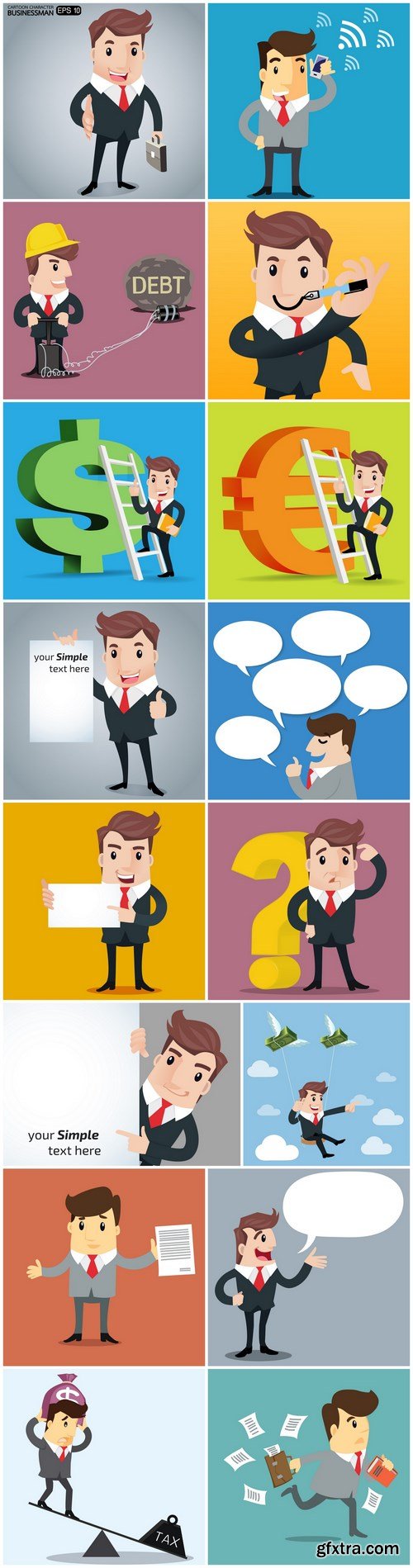 Businessman Set 3 - 16xEPS Vector Stock