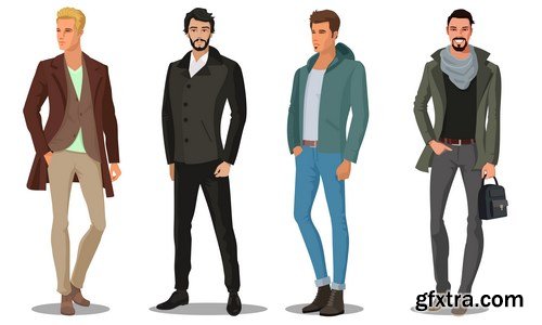 Female and male - Fashion & shopping - 18xEPS Vector Stock