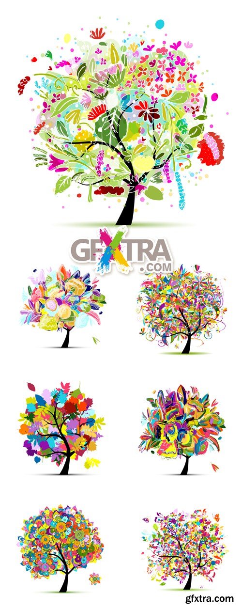 Floral Tree Vector