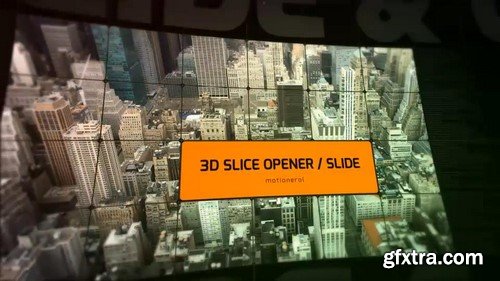 3D Slice Opener Slideshow - After Effects Templates