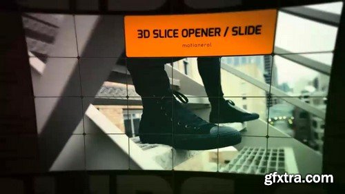 3D Slice Opener Slideshow - After Effects Templates