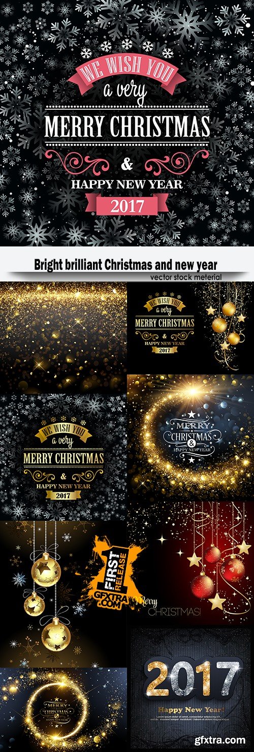 Bright brilliant Christmas and New Year