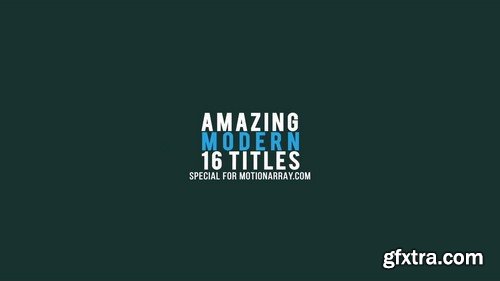 16 Titles - After Effects Templates