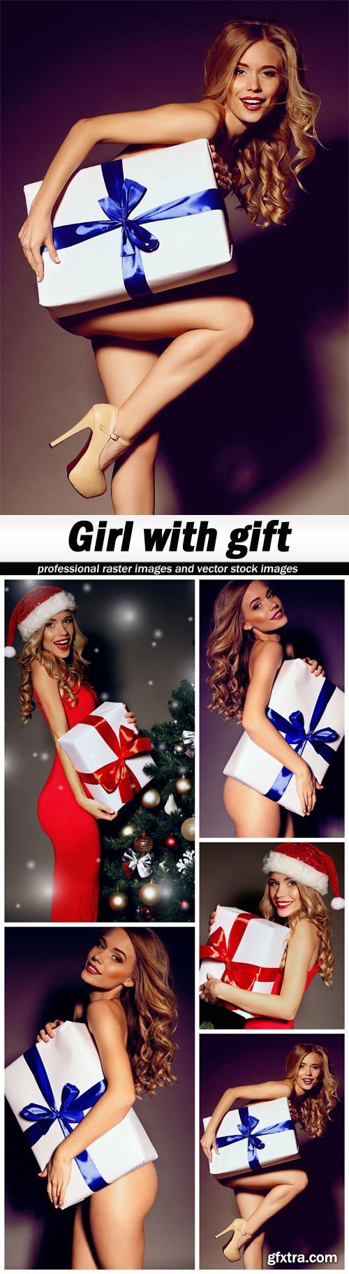 Girl with gift - 5 UHQ JPEG