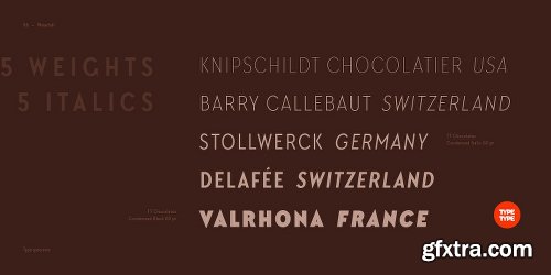 TT Chocolates Condensed Font Family - 10 Fonts