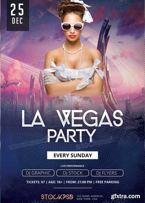 La Vegas Party V3 PSD Flyer