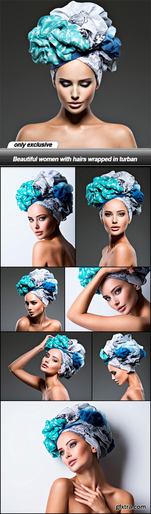 Beautiful women with hairs wrapped in turban - 8 UHQ JPEG