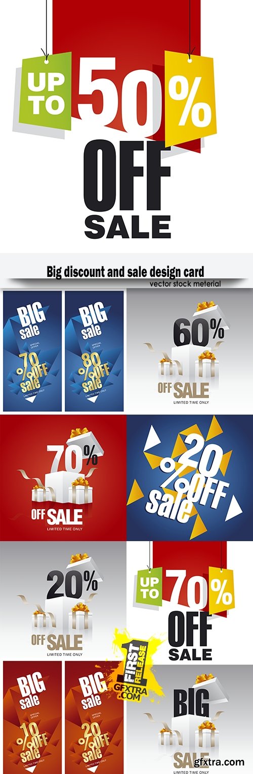 Big discount and sale design card