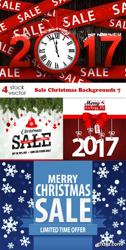 Vectors - Sale Christmas Backgrounds 7