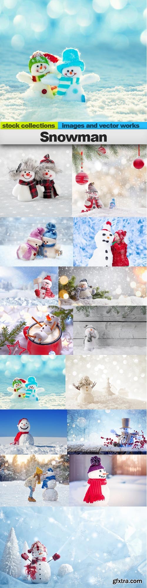 Snowman, 15 x UHQ JPEG