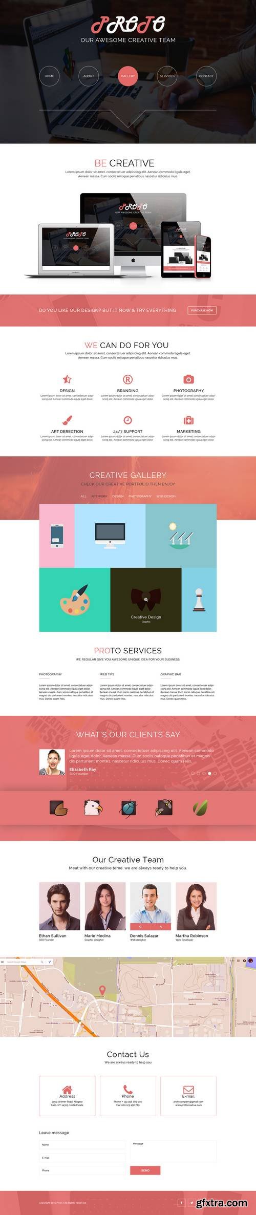 Proto – One Page Multi-purpose Portfolio Template