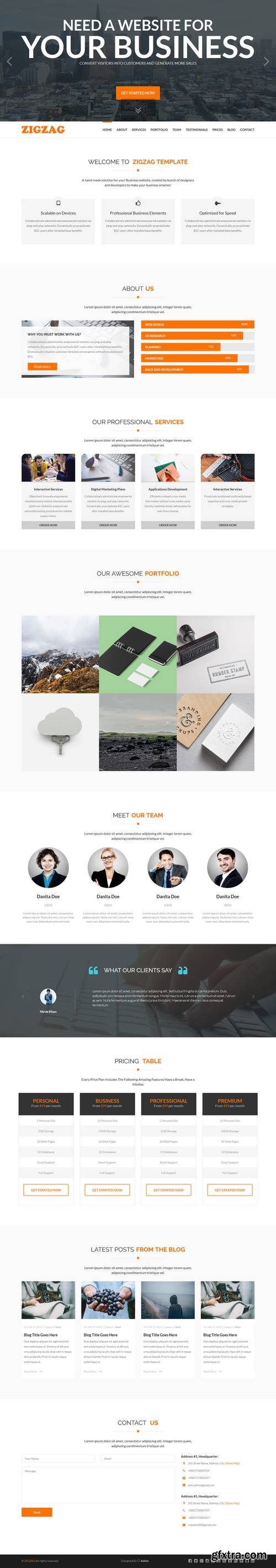 ZigZag – Onepage Portfolio HTML5 Template