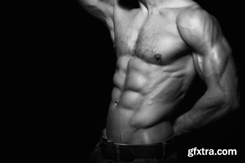 Muscular and sexy torso of young man - 13xUHQ JPEG Photo Stock