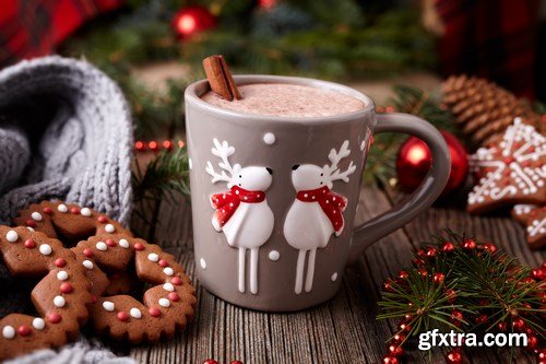 Christmas gingerbread cookies composition - 26xUHQ JPEG Photo Stock