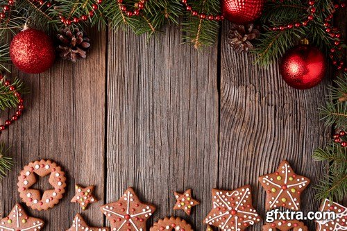 Christmas gingerbread cookies composition - 26xUHQ JPEG Photo Stock