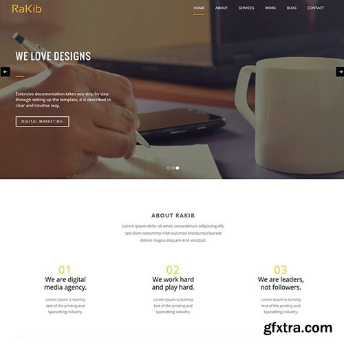 Rakib - One Page Multipurpose Bootstrap Template