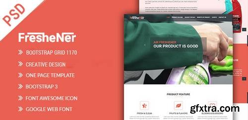 Freshener – Onepage PSD Template