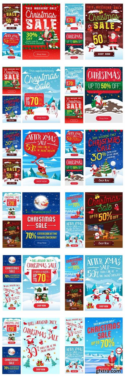 Christmas Sale Banner Set