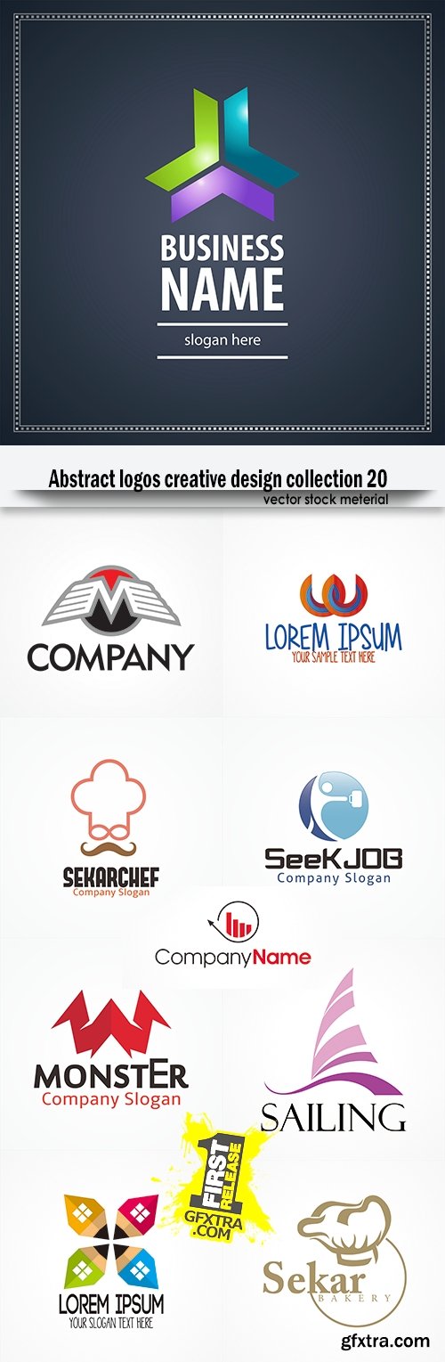 Abstract logos creative design collection 20