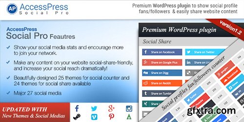 CodeCanyon - AccessPress Social Pro v1.3.1 - Premium WordPress Plugin - 10429645