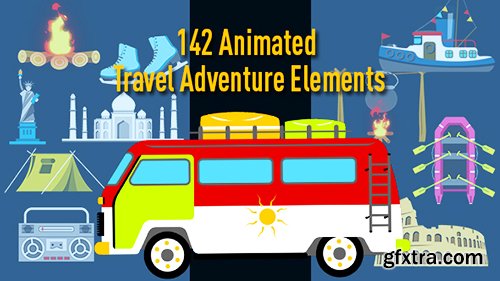 Videohive Animated Travel Adventure Elements 17316384