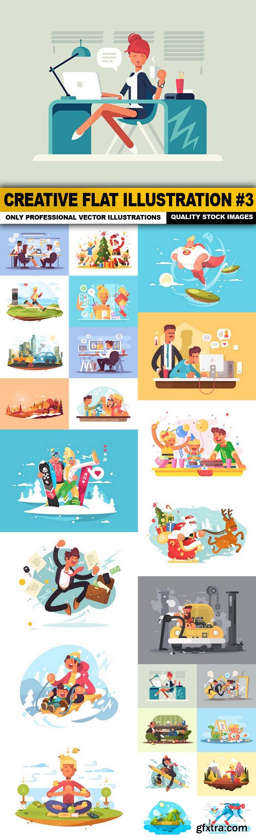 Creative Flat Illustration #3 - 25 Vector