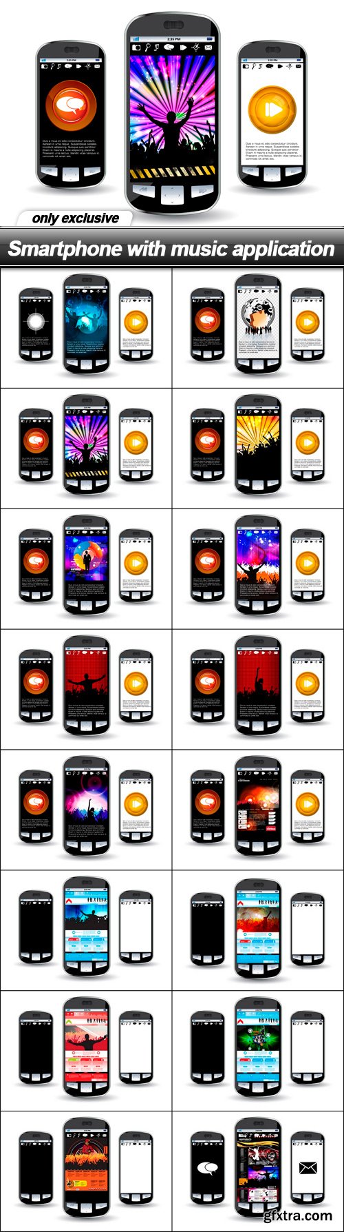 Smartphone with music application - 16 EPS