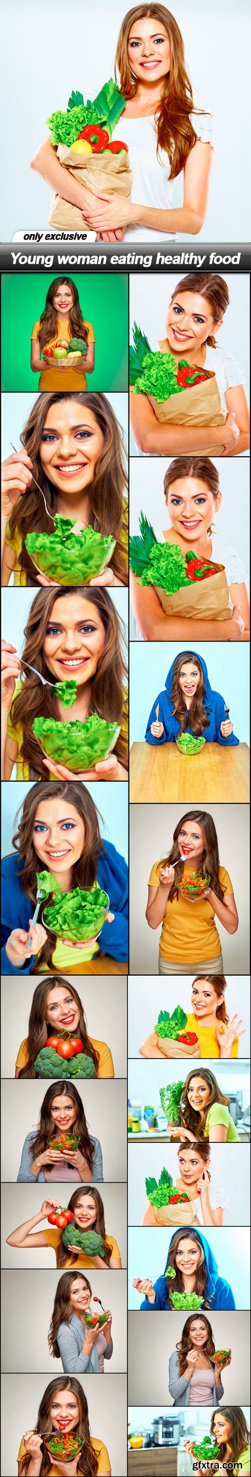 Young woman eating healthy food - 20 UHQ JPEG