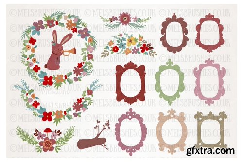 CreativeMarket Festive Folk Illustration Bundle 452122