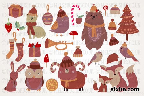 CreativeMarket Festive Folk Illustration Bundle 452122