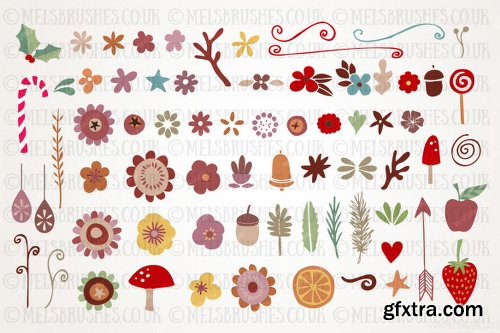 CreativeMarket Festive Folk Illustration Bundle 452122