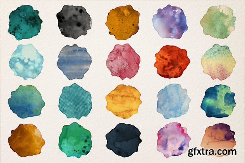 CreativeMarket Watercolor Wash Bundle Volume 1 937439