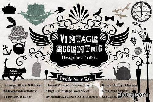 CreativeMarket Vintage Eccentric Designers Toolkit 90008