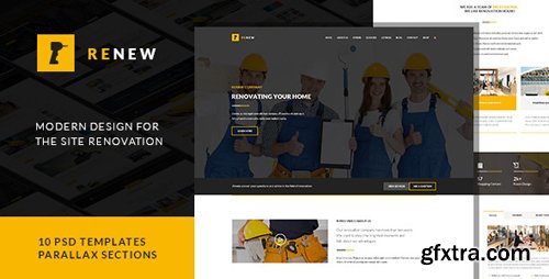 ThemeForest - Renew - Renovation, Repair & Construction PSD 13309653