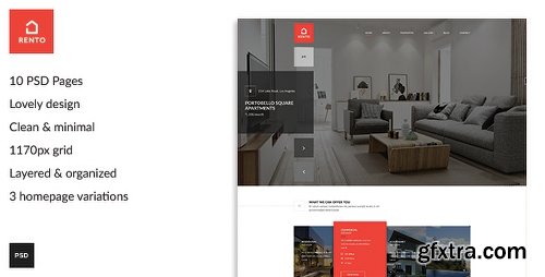 ThemeForest Rento - Real Estate PSD Theme