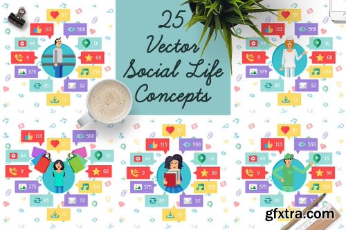 Social Network Elements Pack