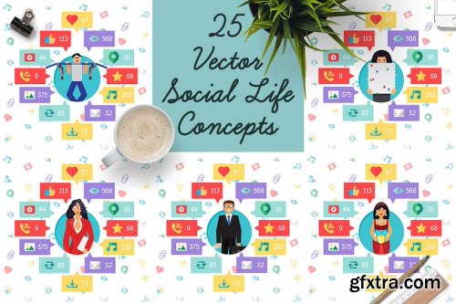 Social Network Elements Pack