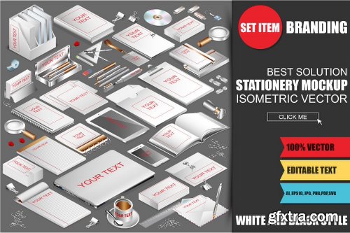 Isometric Stationery Mockup Generator