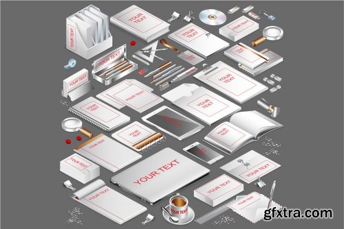 Isometric Stationery Mockup Generator