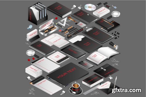 Isometric Stationery Mockup Generator