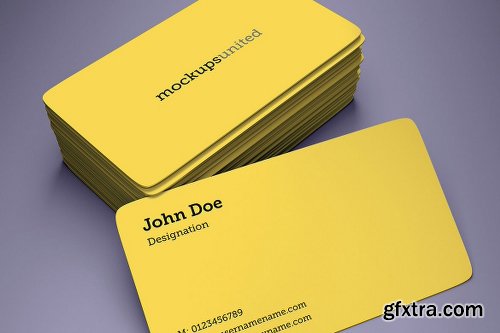 Rounded Corner Business Card Mockup