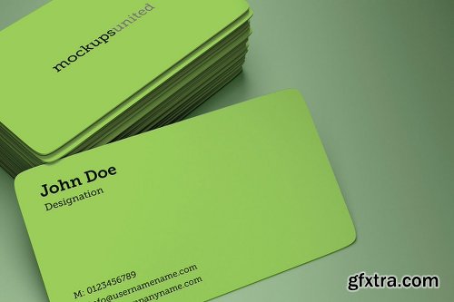 Rounded Corner Business Card Mockup