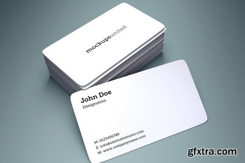 Rounded Corner Business Card Mockup