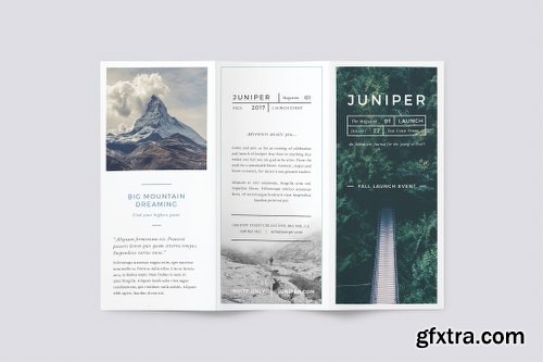 CreativeMarket J U N I P E R Trifold Brochure 843855