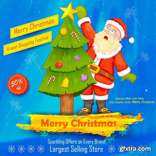 New Year 2017 & Christmas Design 8 - 21xEPS Vector Stock