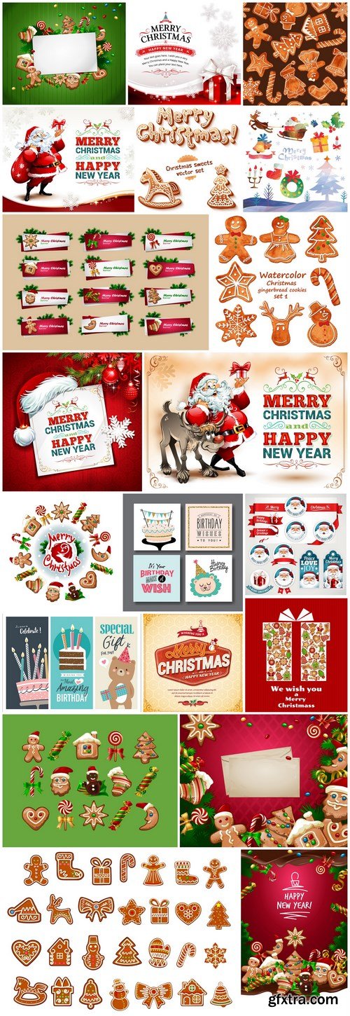 New Year 2017 & Christmas Design 9 - 20xEPS Vector Stock