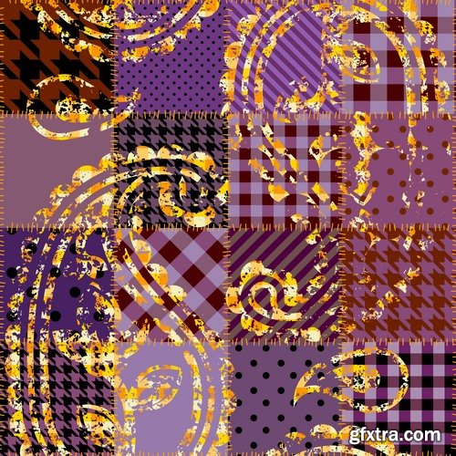 Collection pattern wallpaper sample calligraphic drawing frame vector image 7-25 EPS