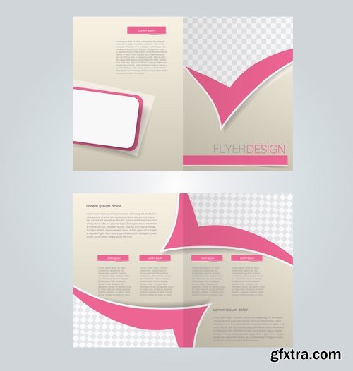 Collection book cover journal notebook flyer card business card banner vector image 18-25 EPS