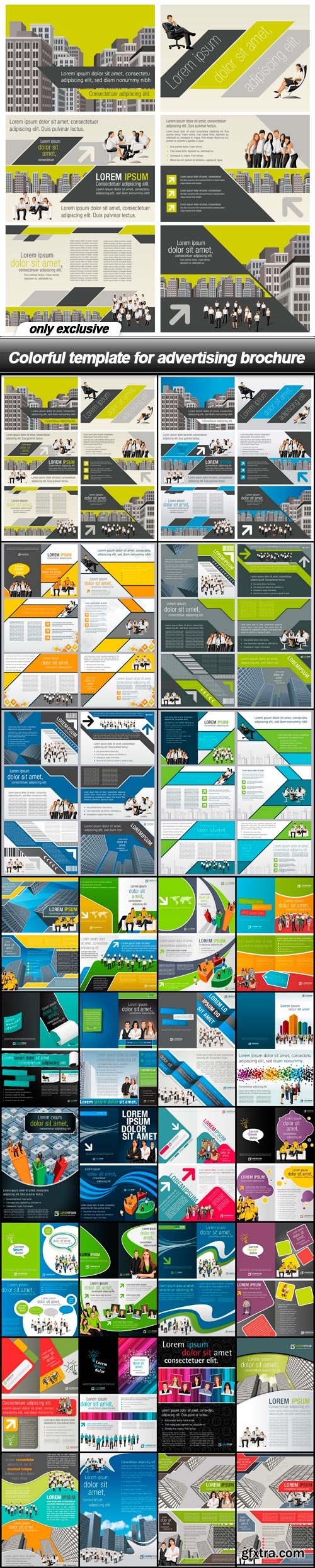 Colorful template for advertising brochure - 30 EPS