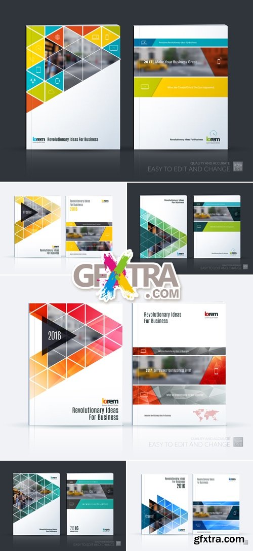 Abstract Brochure Templates Vector 6